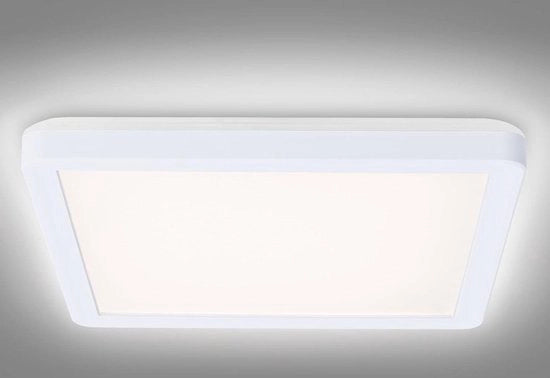 Lampada da soffitto per bagno - Lampada da soffitto quadrata - Illuminazione LED - Ultra piano - Moderna lampada da soffitto - 19 x 19 x 25 cm - 12W