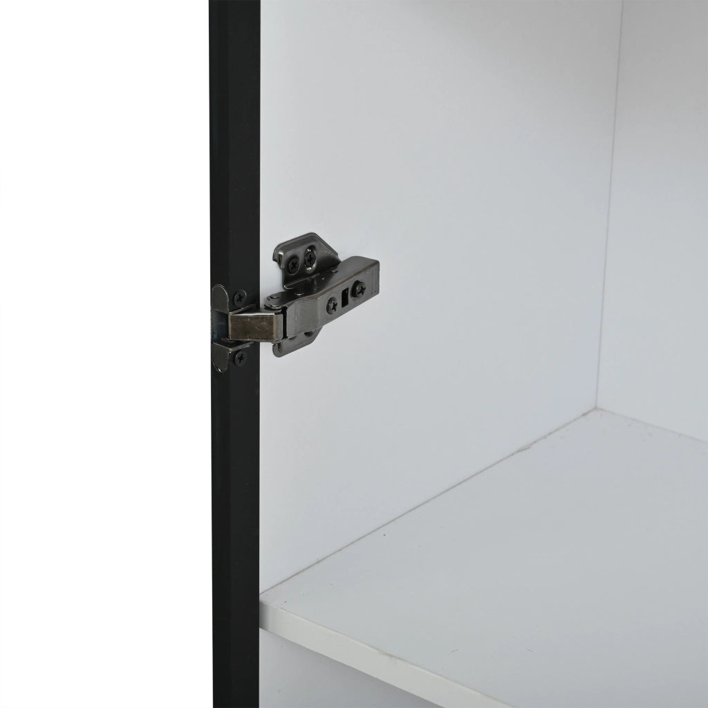 Vetrina con LED e 12 ante in vetro con ripiani, per soggiorno e sala espositiva, in MDF e vetro, bianco