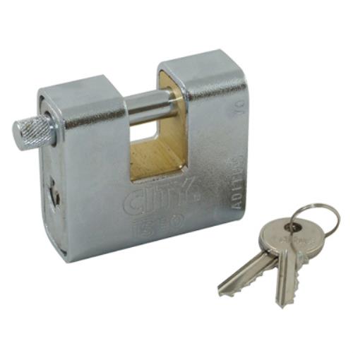 Lucchetto Corazzato Mm70 in Acciaio per Auto Moto Casa Ufficio City By Iseo