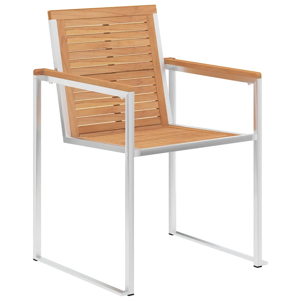 Sedie da Giardino con Cuscini 8 pz in Legno Massello di Teak 3078629