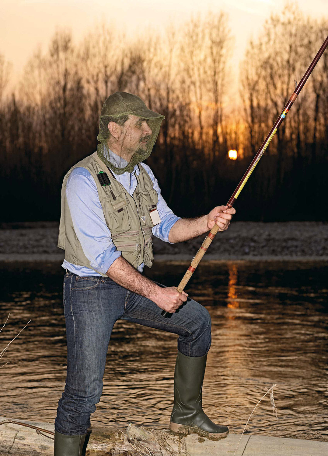 Retina Ripara Insetti con Cappello Rama Verde