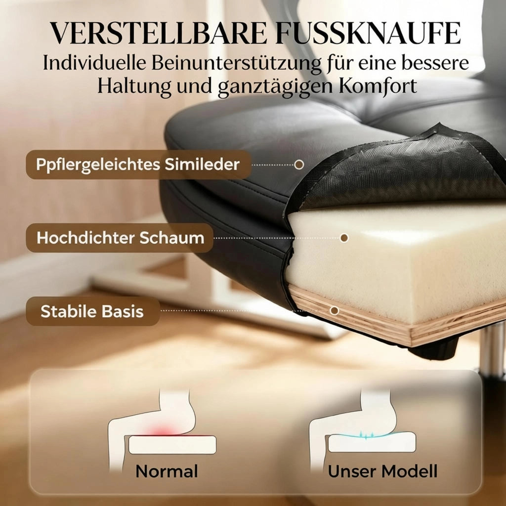SEDIA DA UFFICIO GIREVOLE REGOLABILE 61x61x93-108 cm Nera