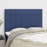 Testiera-Testata-Testiera Decorativa Blu 144x5x118/128 cm Tessuto 393575