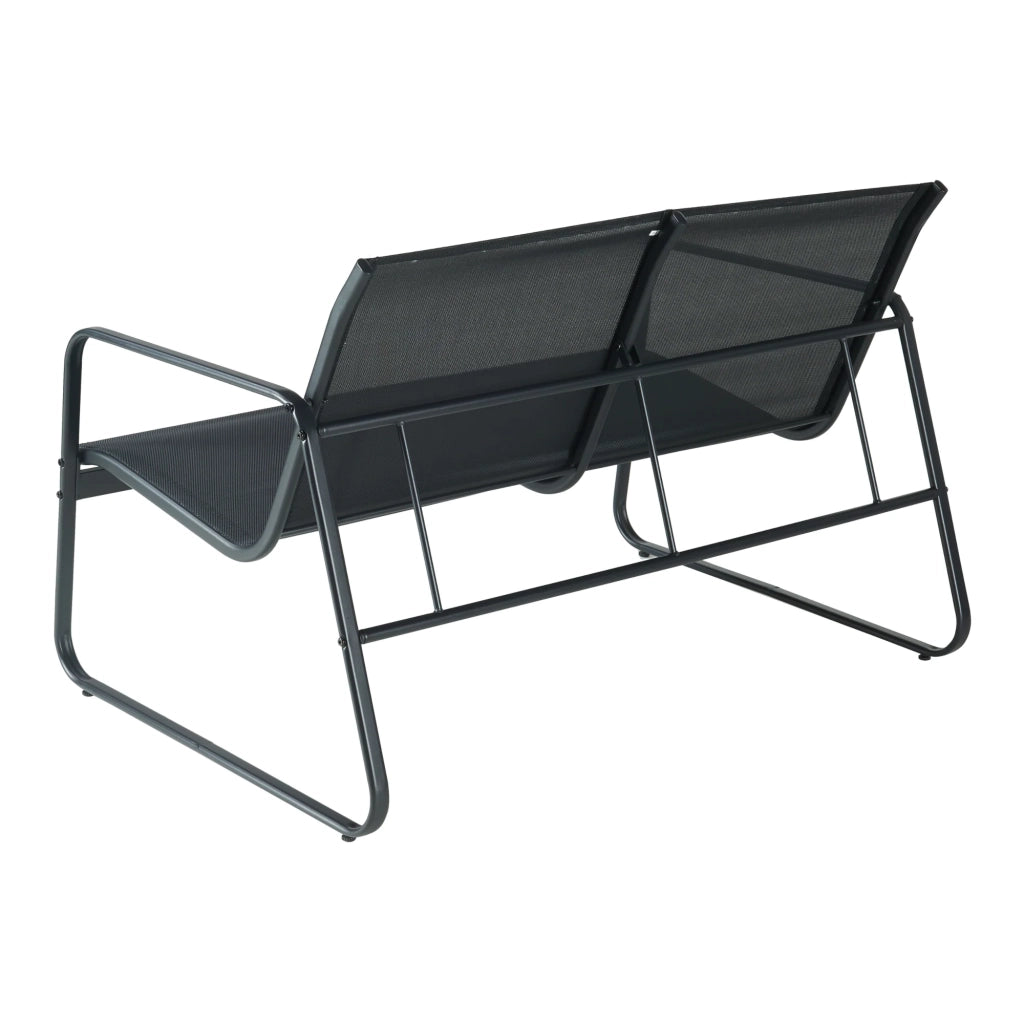 Set di mobili da giardino in acciaio nero da 4 pezzi 03_0009421