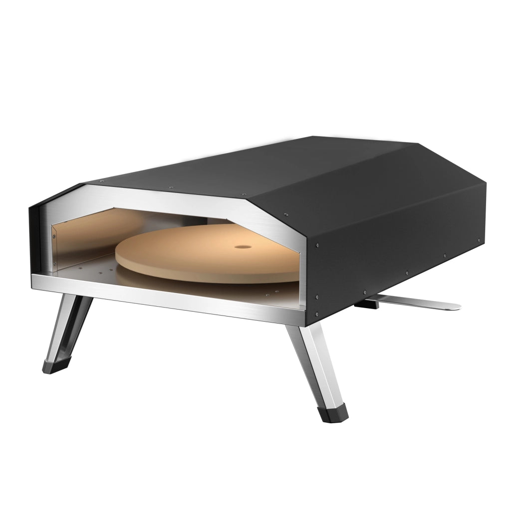 Toboli Forno per pizza a gas con pietra Ø330mm con funzione girevole Fornetto portatile da esterno