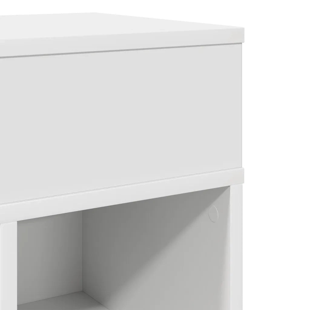 Comodini 2 pz con Cassetto Bianchi 25x31x66 cm