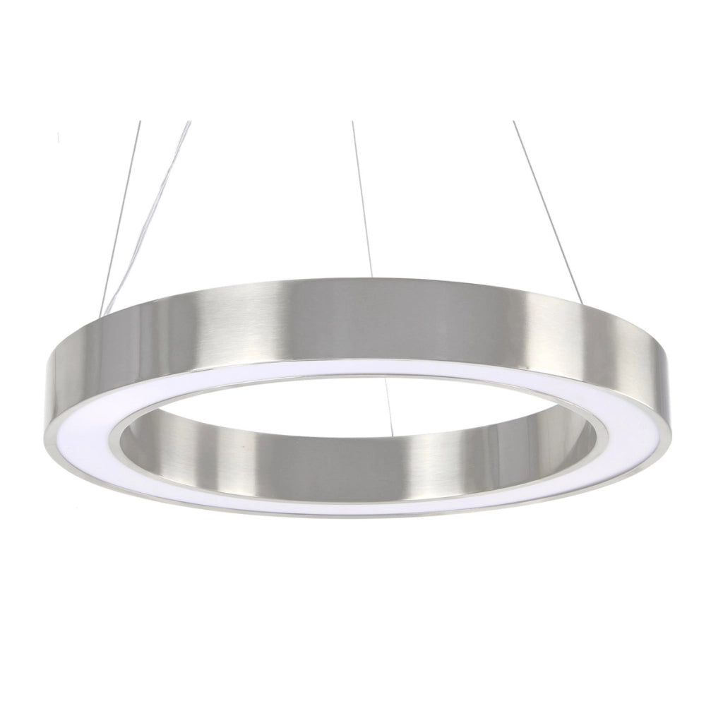 Lampada a sospensione Saturn 100 in metallo argento