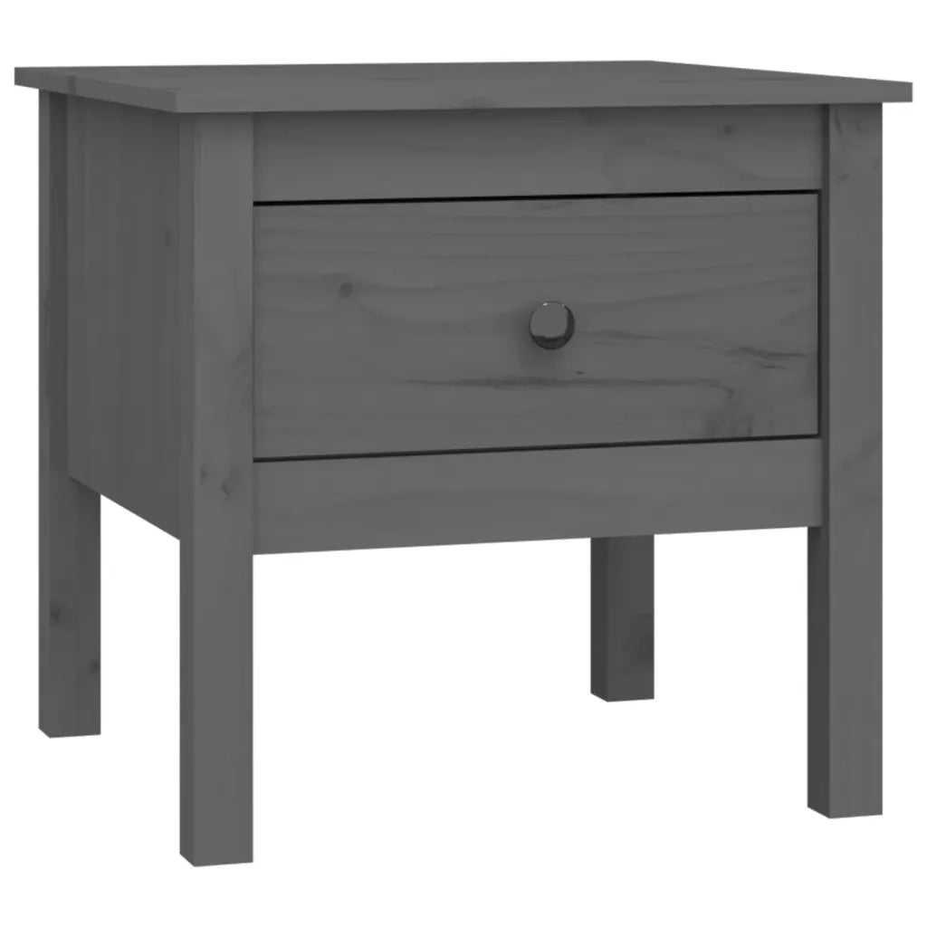 Tavolini 2 pz Grigi 50x50x49 cm Legno Massello di Pino 813799