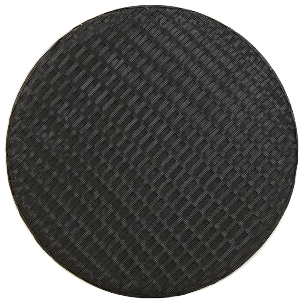 Tavolino da TÃ¨ Nero 45 cm in Polyrattan cod mxl 44935