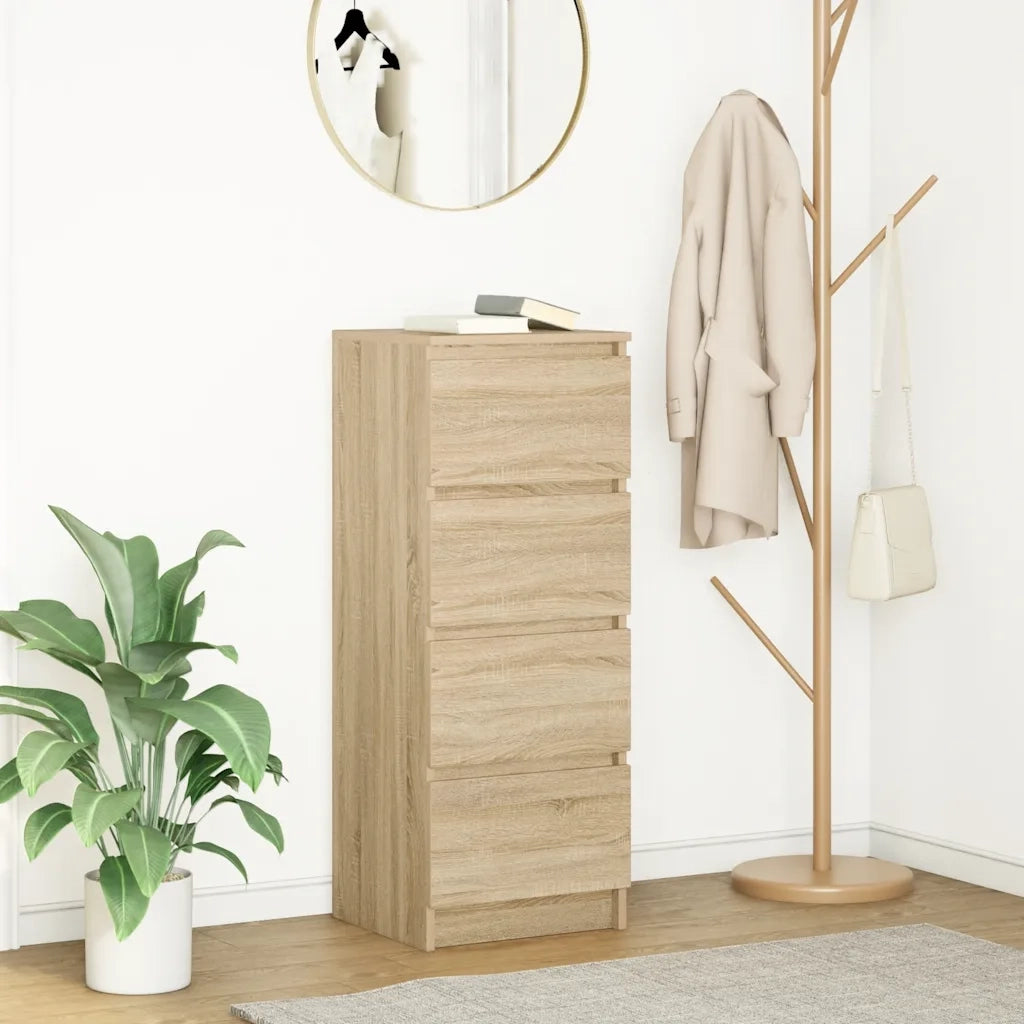 vidaXL Credenza Rovere Sonoma 37,5x35x99 cm in Legno Multistrato