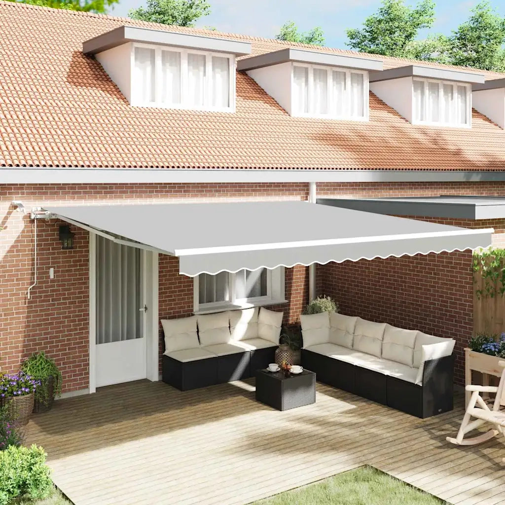 vidaXL Tenda da Sole con Bianco 4 × 3,5 m Metallo
