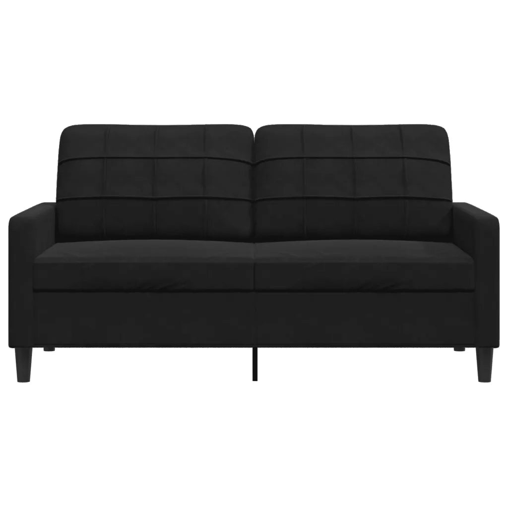 Divano a 2 Posti Nero 140 cm in Velluto 4007629