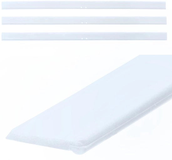 Lipwisser in gomma, 45 cm di larghezza, tagliente, 3-pack, con superficie liscia | bocchetta di ricambio per douchewisser, bocchetta di ricambio per douchewisser, silicona bianca, 3-pack