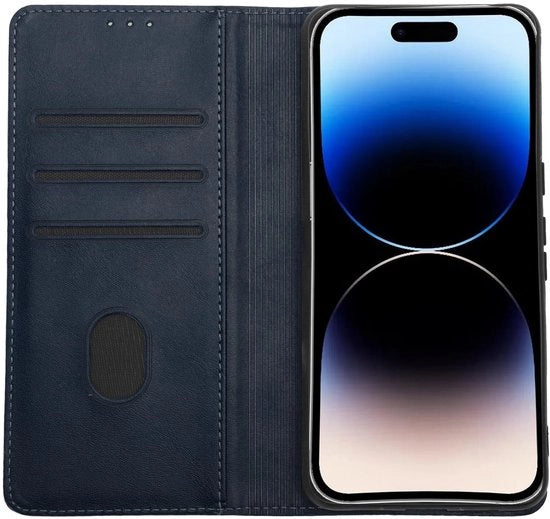 Copritelefono in pelle PU - Flipcase con custodia per carta - Adatto per Google Pixel 8 Pro - 16,9 x 8,1 cm - Sottile e leggero - Protezione per cellulare