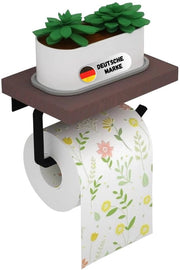 Supporto per carta igienica in noce, supporto per carta igienica nero e marrone, carta igienica, accessori da bagno (accessori da bagno), supporto per carta igienica con coperchio.