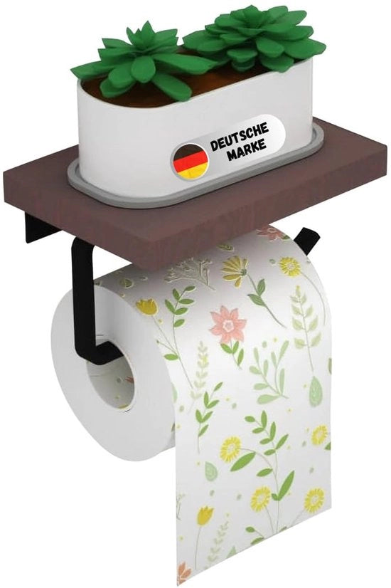 Supporto per carta igienica in noce, supporto per carta igienica nero e marrone, carta igienica, accessori da bagno (accessori da bagno), supporto per carta igienica con coperchio.