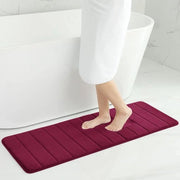 Tappeto di schiuma espansa, assorbente, antiscivolo, lavabile, rosso vino, 40 x 120 cm
