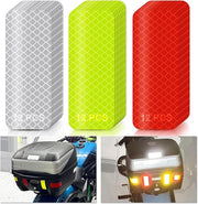 36 Stucchi di Adesivi Riflettenti - Alta Visibilità - Nastro Riflettente - Strisce Riflettenti Idrorepellenti - Sicurezza in Bulk - Nastro Riflettente - per Auto, Motociclo, Bicicletta, Rimorchio, Casco