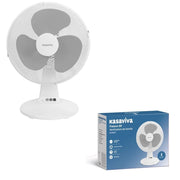 Ventilatore da Tavolo Fresco Bianco 3 Pale 40 Watt