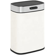 Cestino per rifiuti da 5 litri, da appoggio o a parete, in acciaio inox, bianco crema.