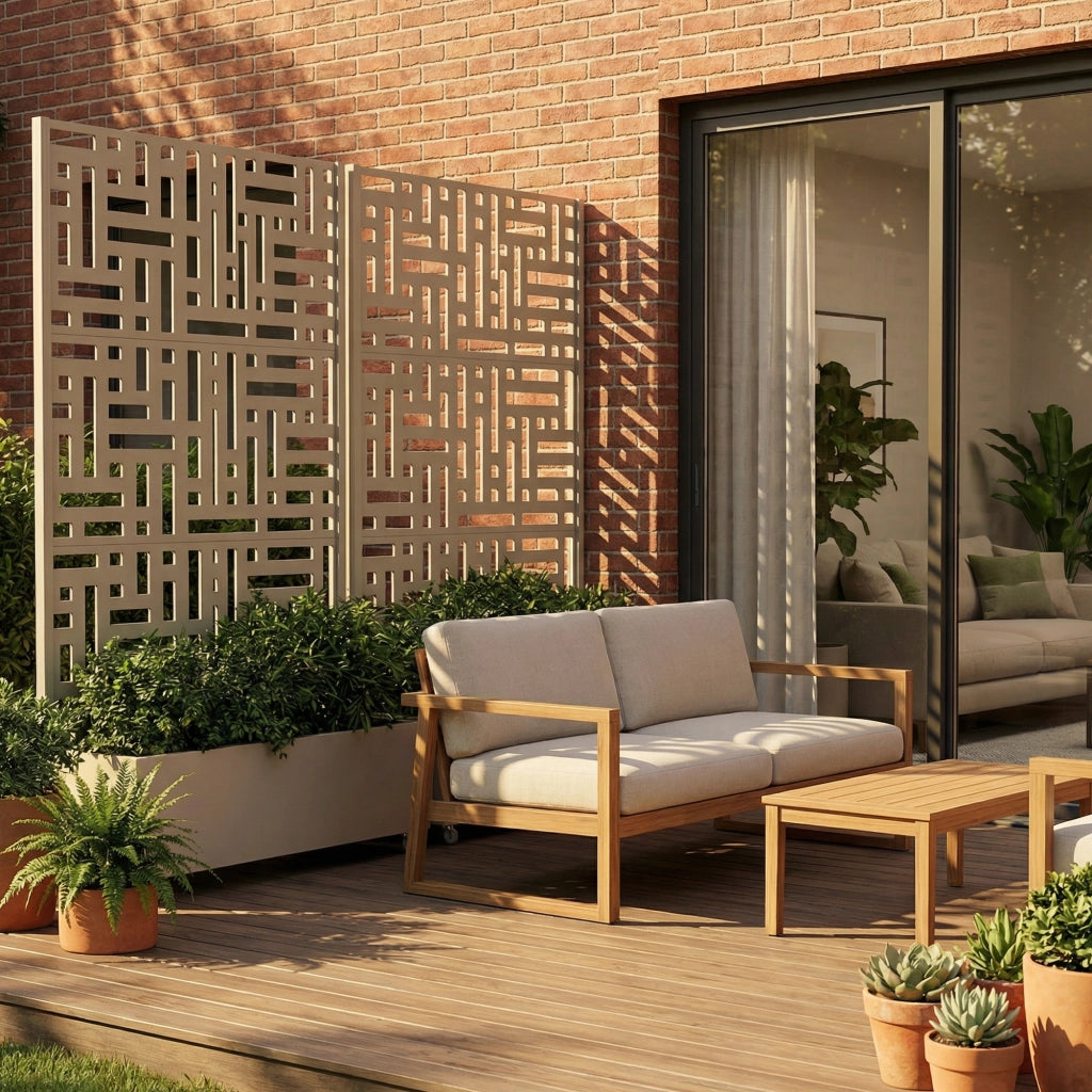 Fioriera con Spalliera Bernalda a 4 Rotelle 190 x 82 x 38 cm - Acciaio Cachi casa.pro
