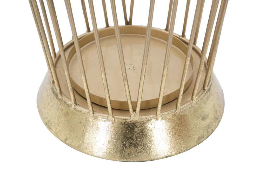 Porta Ombrelli Glam Stick 25,5x18,5x60 cm in Ferro Oro