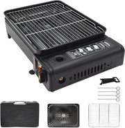 Grill BBQ da Cucina per Campeggio - Grill a Gas con Griglia e Padella per Viaggi in Campeggio