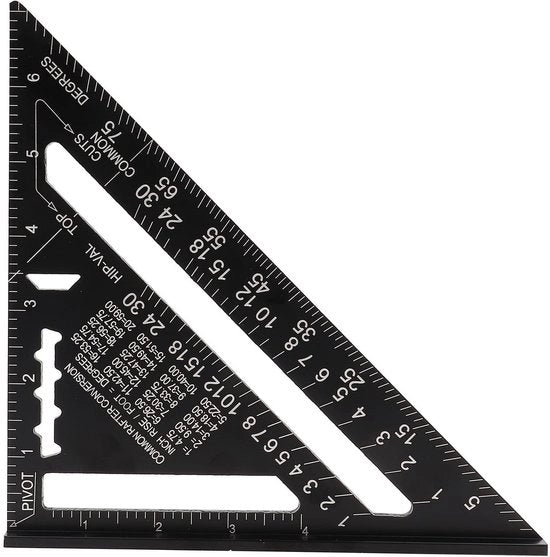 Misuratore a Tre Angoli Alta Precisione - Strumento di Misura - Angolometro - Guida alla Sega - Regolazione delle Misure - Utilizzo Multi-funzionale - Righello