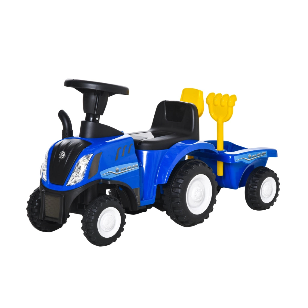 Trattore Giocattolo per Bambini con Rimorchio ¨C zephmum ¨C Blu 91x29x44cm
