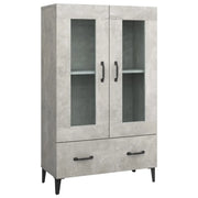 Credenza | Madia | Buffet da pranzo | Armadio da pranzo Grigio Cemento 70x31x115 cm in Legno Multistrato