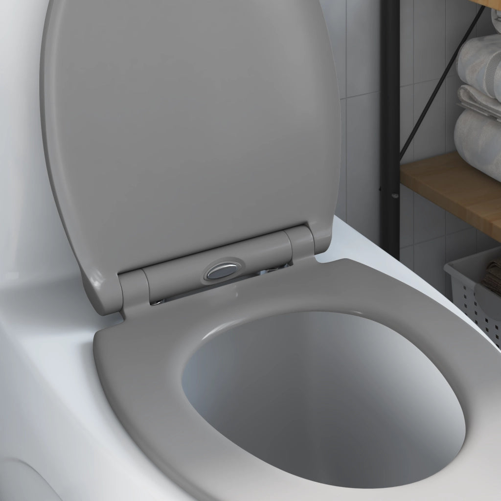 Toilette con Chiusura Morbida in Duroplast Grigia