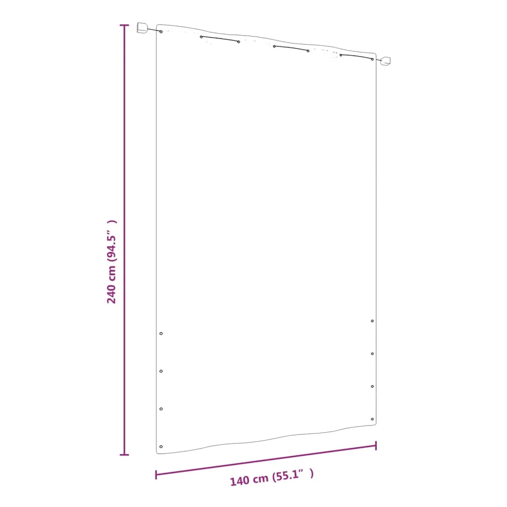 Paravento per balcone frangivista 140 x 240 cm tessuto Oxford rosso 02_0010350
