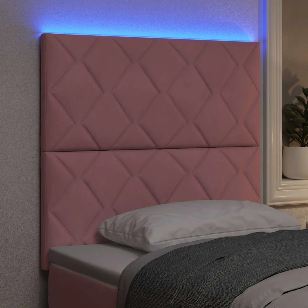 Testiera LED Rosa 100 cm Velluto 3338513