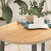 Piano per Tavolo 100x50x2 cm in Rovere Massello Ovale 4009062