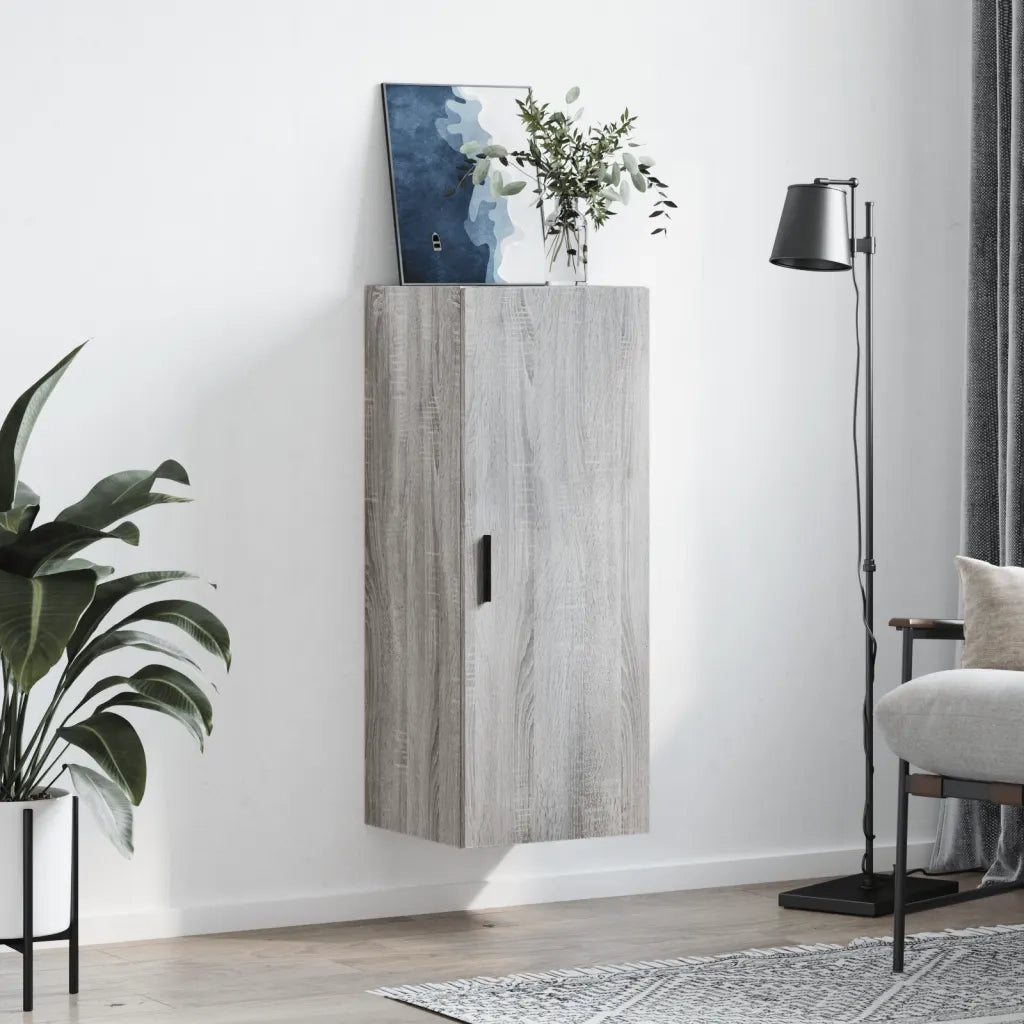 Armadietto a Muro | Mobile a Parete Grigio Sonoma 34,5x34x90 cm