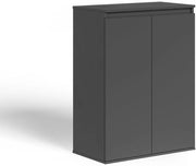 Cassettiera Claus, Antracite, 74 x 99.6 cm con 2 porte, per la conservazione di abbigliamento e oggetti per la casa