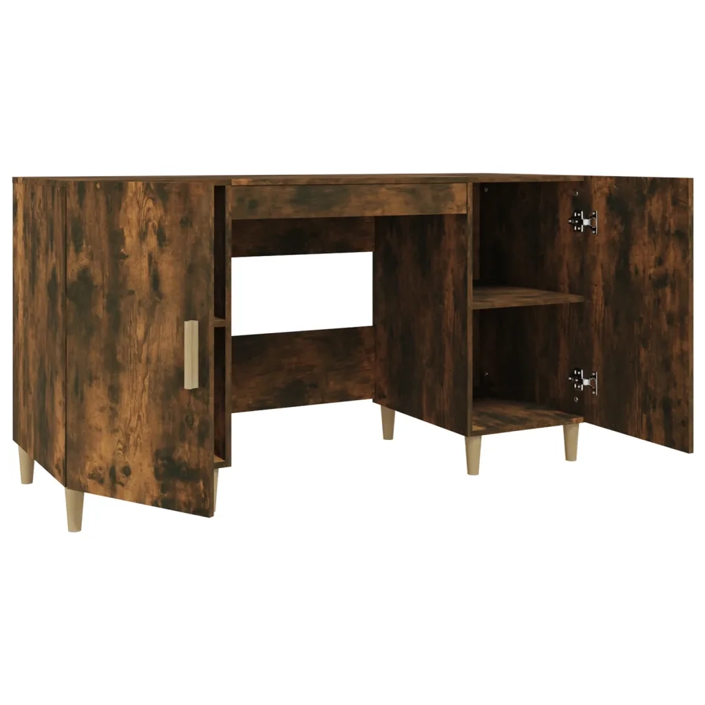 Scrivania Rovere Fumo 140x50x75 cm in Legno Multistrato cod mxl 69812