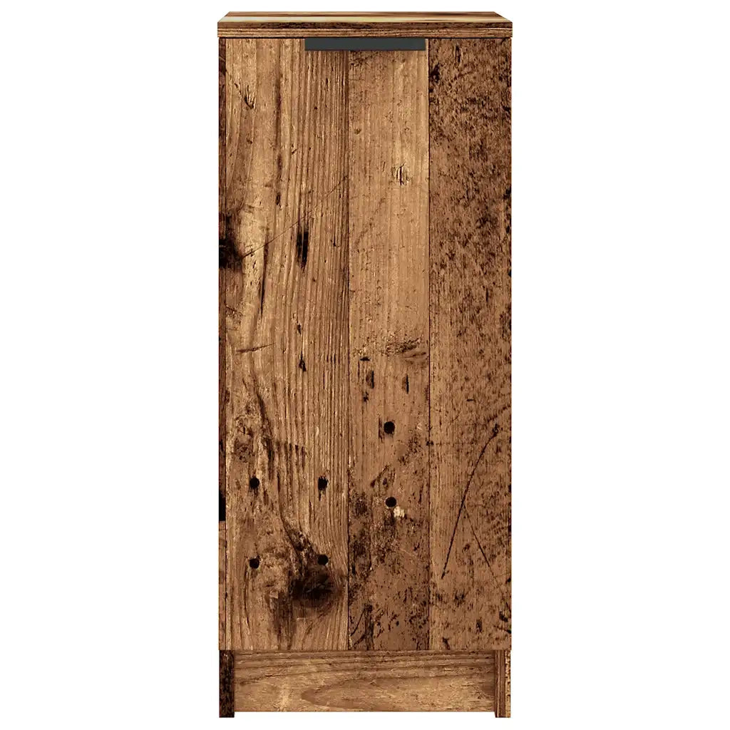 Scarpiera con pratica anta contenitore 29,5 x 35 x 70 cm stile contemporaneo legno composito finitura effetto legno anticato 02_0050990