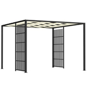 Pergola per Esterno 3x3 m in Metallo e Poliestere Nero ¨C zephmum ¨C Grigio Antracite