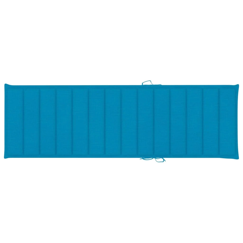 Lettino prendisole sedia a sdraio lettino prendisole letto da giardino mobili da esterno per patio 200 cm con cuscino blu legno di pino impregnato 02_0012308