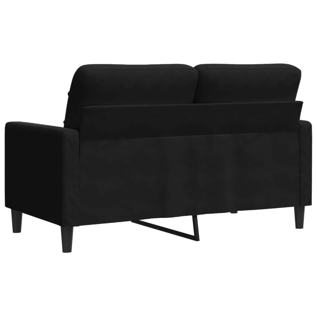Divano | Divano da soggiorno | Sofa a 2 Posti Nero 120 cm in Velluto