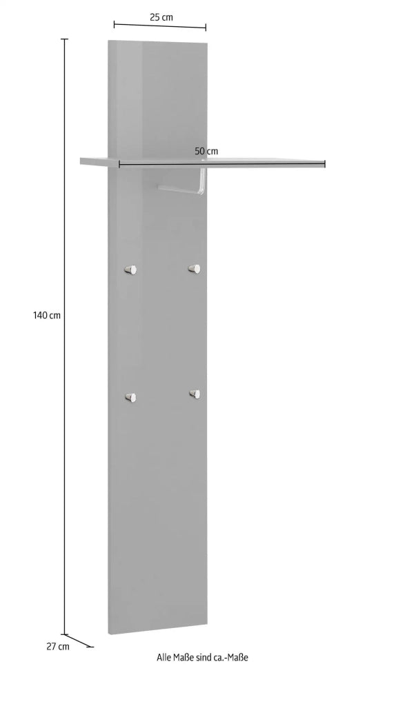 Mobile ingresso MAGIC L 50 x H 140 x P 27 cm grigio