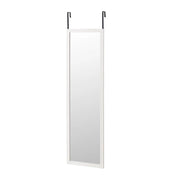 Specchio per porta bianco 125x35 cm - Cornice in MDF, leggero e facile da appendere, stile nordico