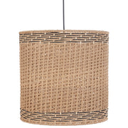 Lampadario con paralume in corda di carta naturale stile elegante soggiorno salotto