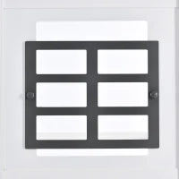 Letto a casetta con finestre, senza materasso，200×90 cm, Bianco