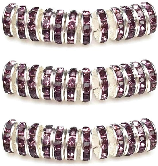 MJDCB 8mm 100 pezzi di perle rotonde per gioielli perle strass spacer perle per la creazione di gioielli bracciali collane