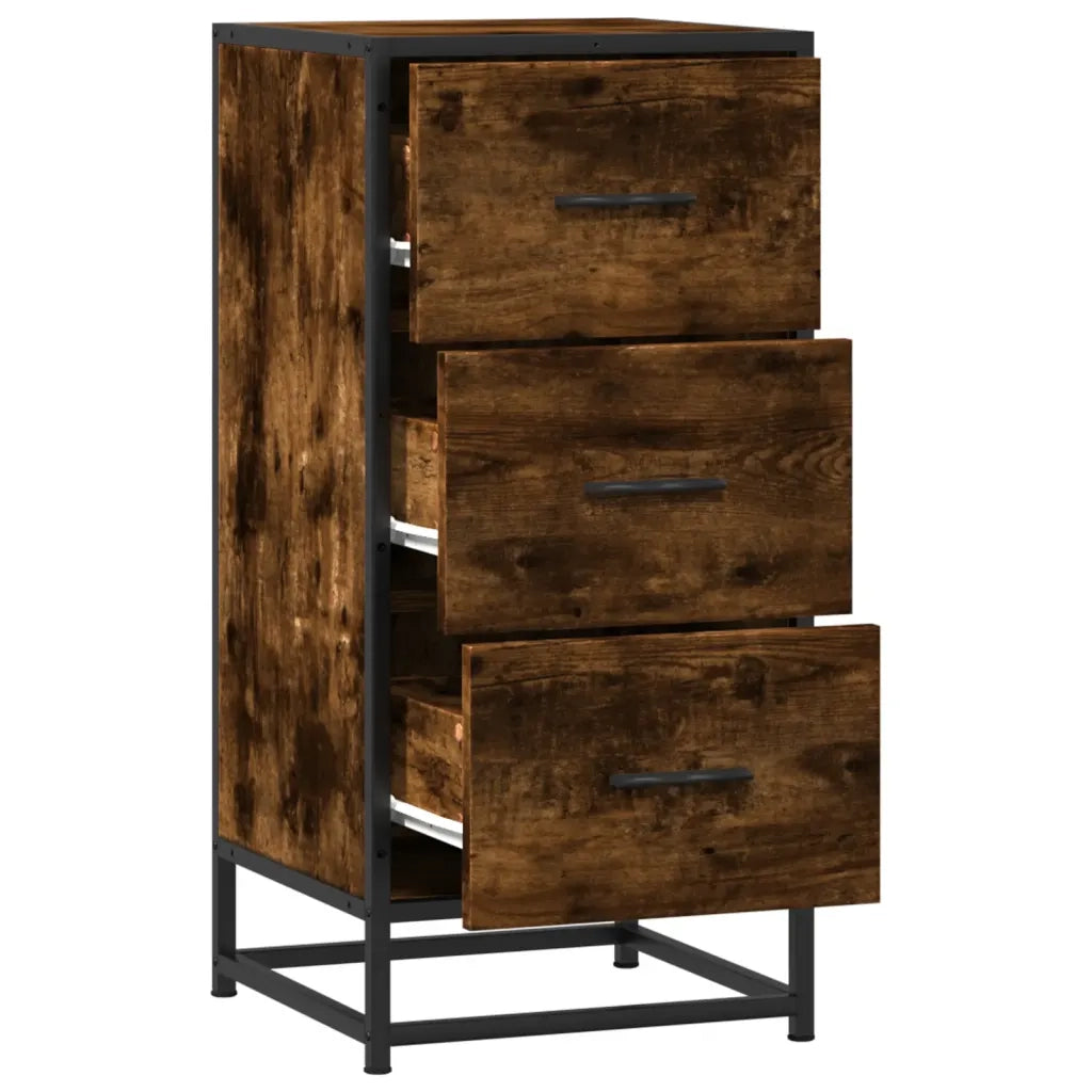 Credenza | Madia | Buffet da pranzo | Armadio da pranzo Rovere Fumo 35,5x35x76 cm in Truciolato