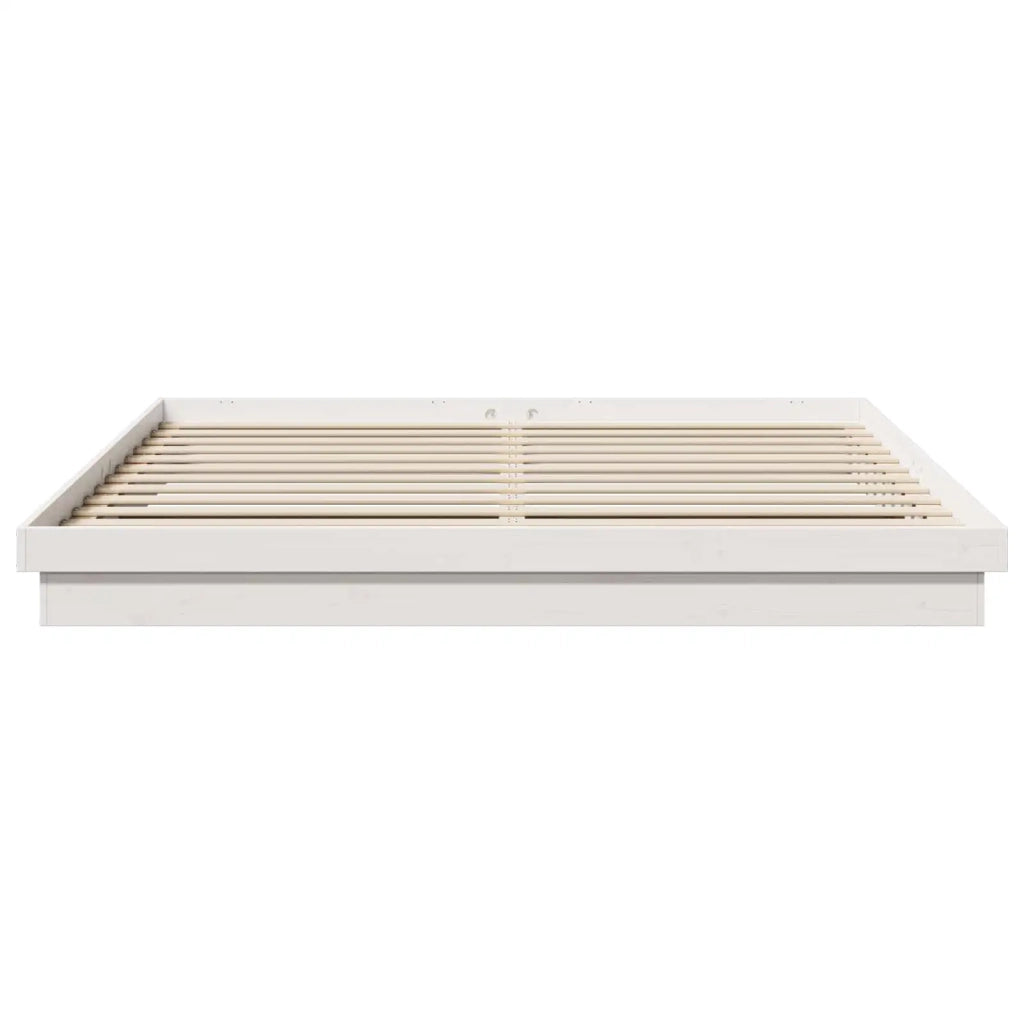 Struttura del letto Bianco 200 x 200 cm Pino massello