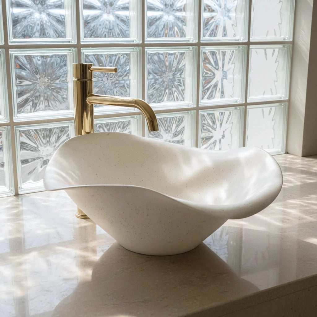 Lavabo Da Appoggio In Ceramica Rea Hm-35b Handmade Art