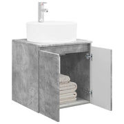 Mobile Lavabo | Armadio Lavabo da Parete Grigio Cemento 49,5 x 44,5 x 65 cm